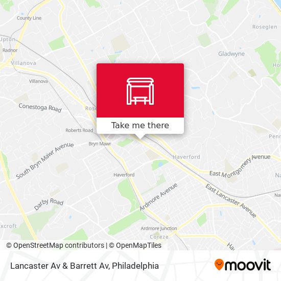 Lancaster Av & Barrett Av map