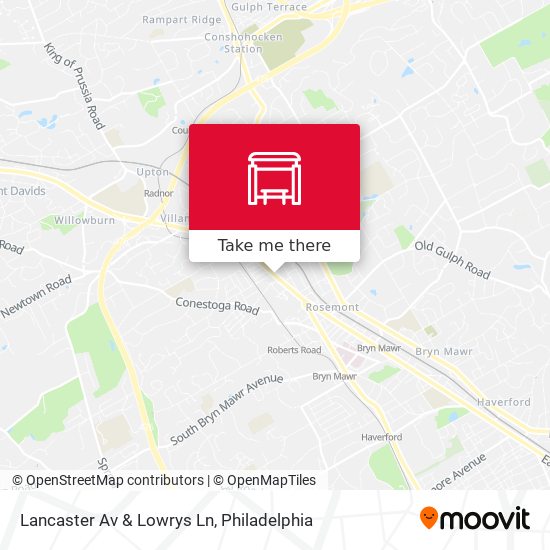 Lancaster Av & Lowrys Ln map