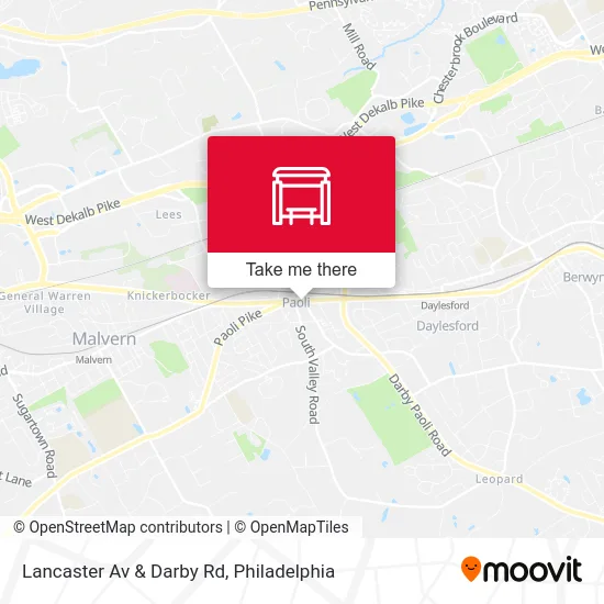 Lancaster Av & Darby Rd map