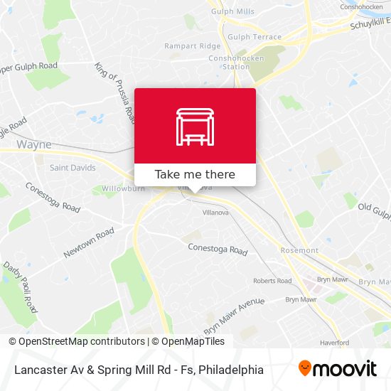 Lancaster Av & Spring Mill Rd - Fs map