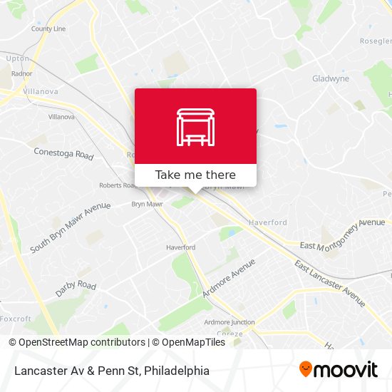 Lancaster Av & Penn St map