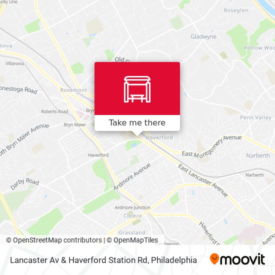 Mapa de Lancaster Av & Haverford Station Rd