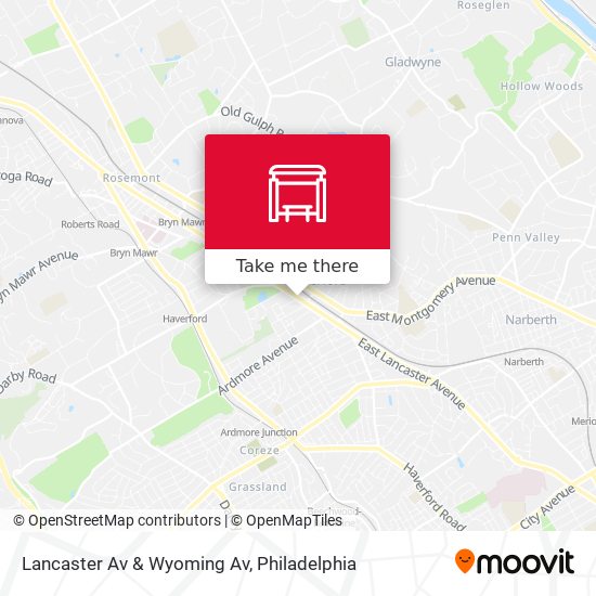 Lancaster Av & Wyoming Av map