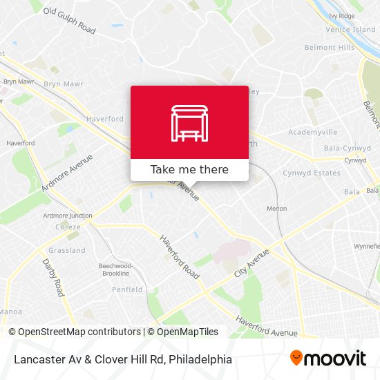 Mapa de Lancaster Av & Clover Hill Rd