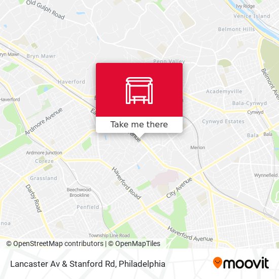 Lancaster Av & Stanford Rd map