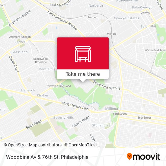 Woodbine Av & 76th St map