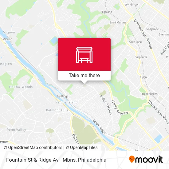 Fountain St & Ridge Av - Mbns map