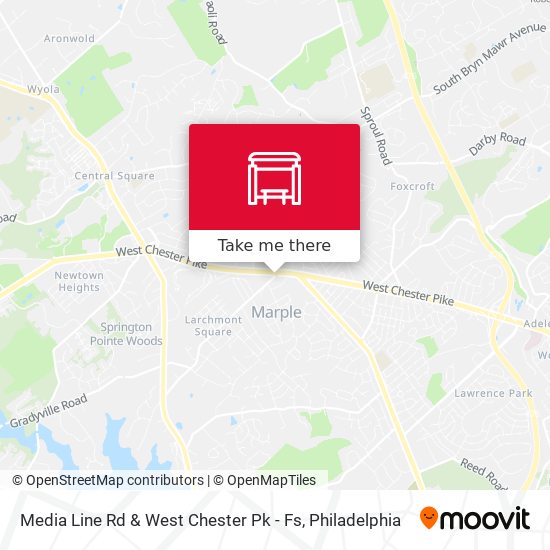 Mapa de Media Line Rd & West Chester Pk - Fs