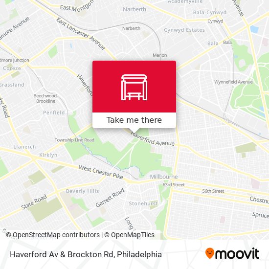 Haverford Av & Brockton Rd map