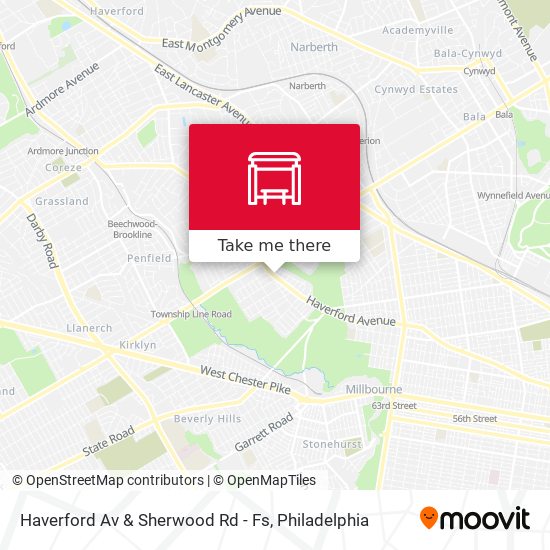 Mapa de Haverford Av & Sherwood Rd - Fs