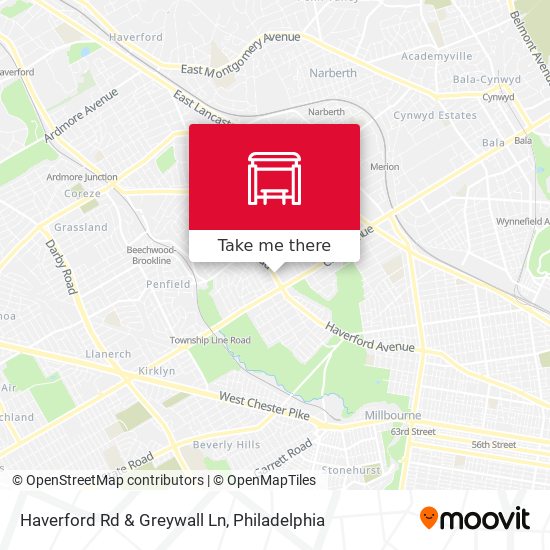 Haverford Rd & Greywall Ln map