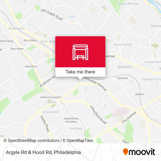 Argyle Rd & Hood Rd map