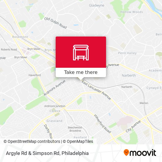 Argyle Rd & Simpson Rd map