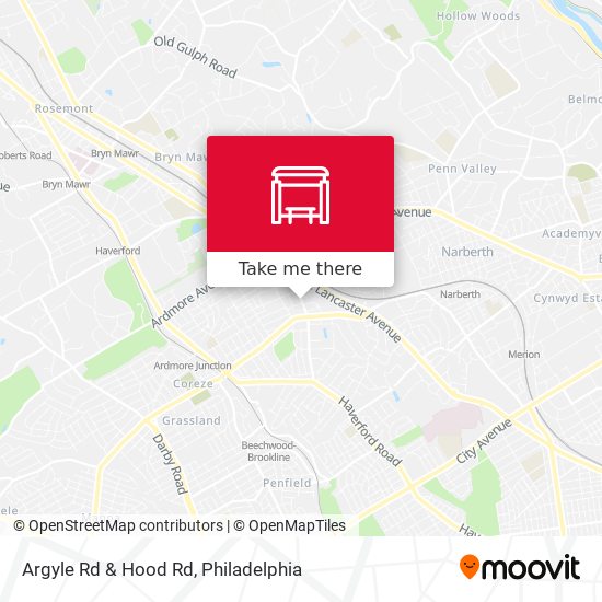 Argyle Rd & Hood Rd map