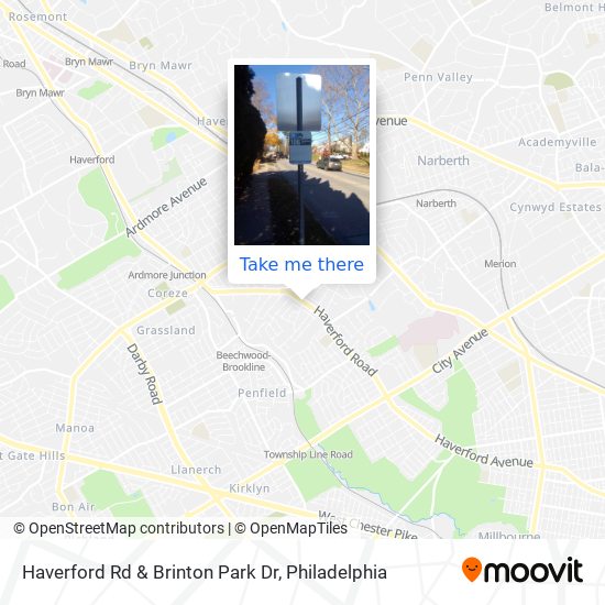 Haverford Rd & Brinton Park Dr map