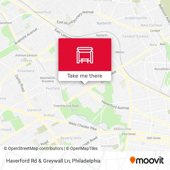Haverford Rd & Greywall Ln map