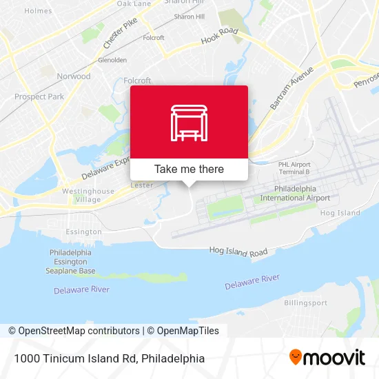 1000 Tinicum Island Rd map