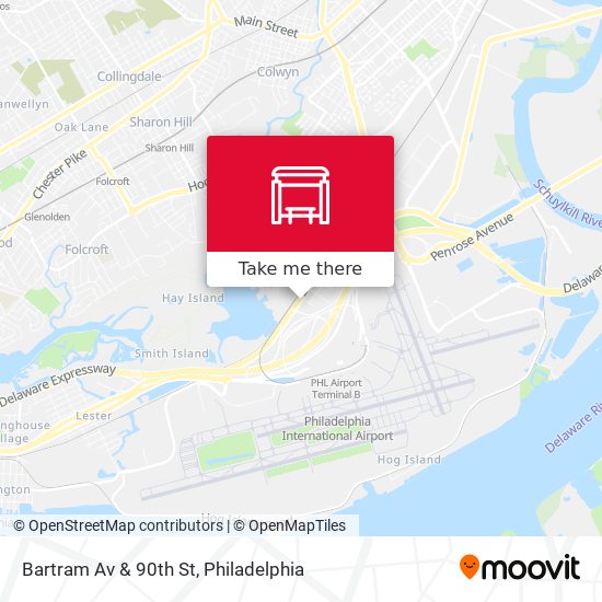 Bartram Av & 90th St map
