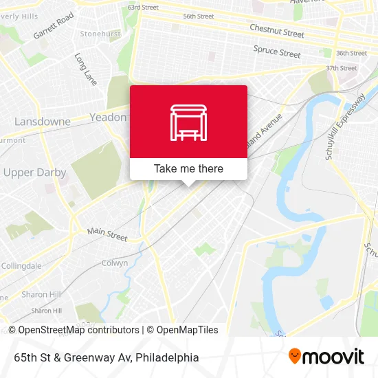 65th St & Greenway Av map