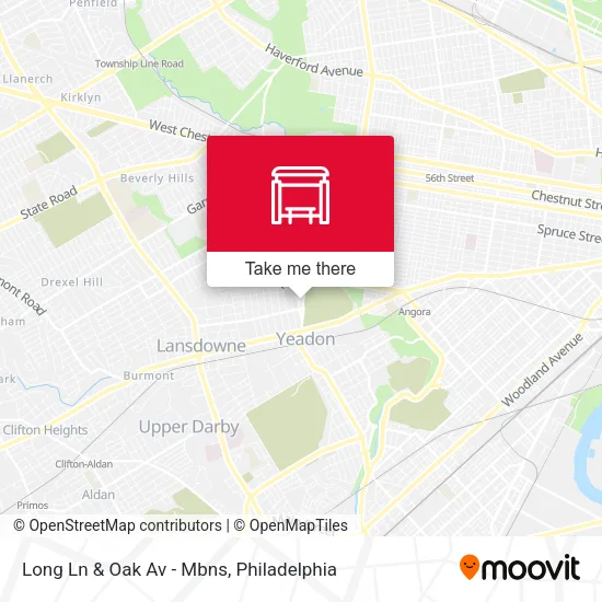 Long Ln & Oak Av - Mbns map