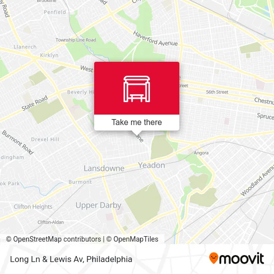 Long Ln & Lewis Av map