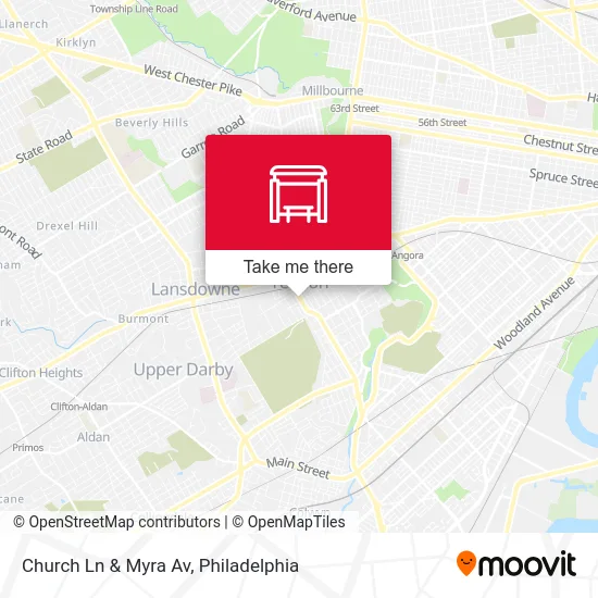 Church Ln & Myra Av map