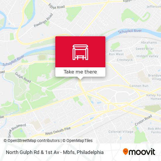 Mapa de North Gulph Rd & 1st Av - Mbfs