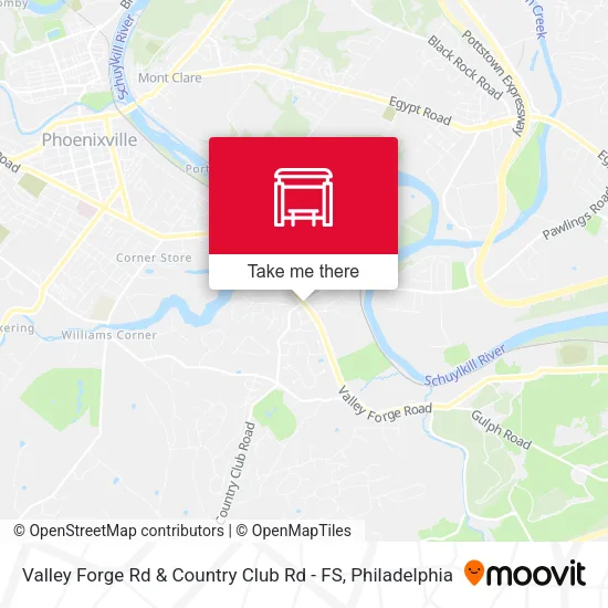 Valley Forge Rd & Country Club Rd - FS map