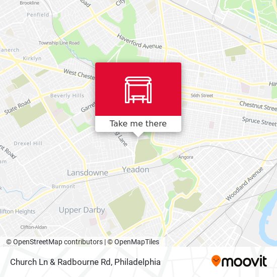 Church Ln & Radbourne Rd map