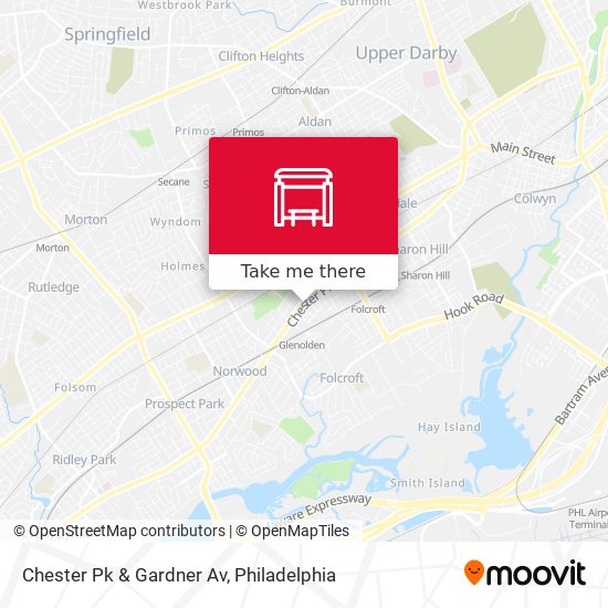 Chester Pk & Gardner Av map