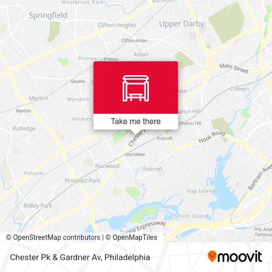 Chester Pk & Gardner Av map