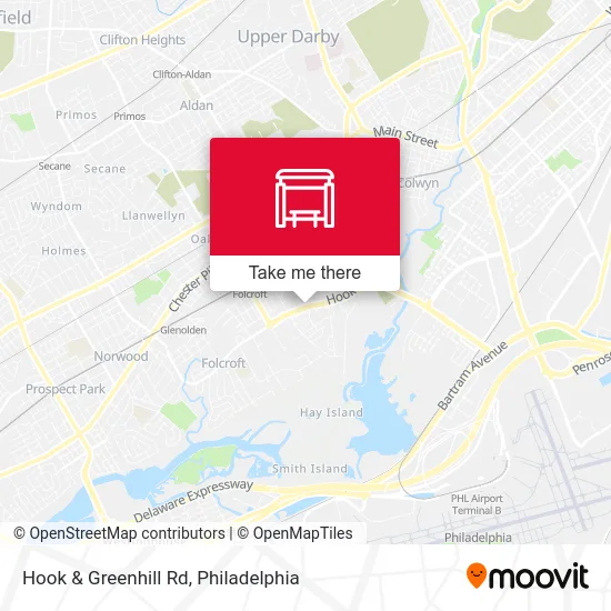 Hook & Greenhill Rd map