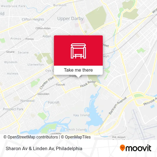 Sharon Av & Linden Av map