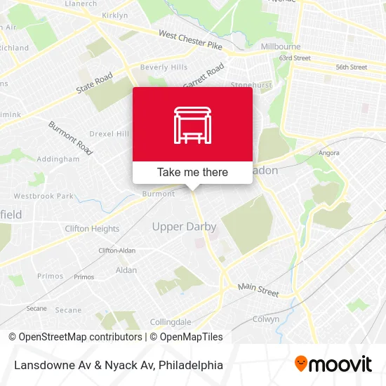 Lansdowne Av & Nyack Av map