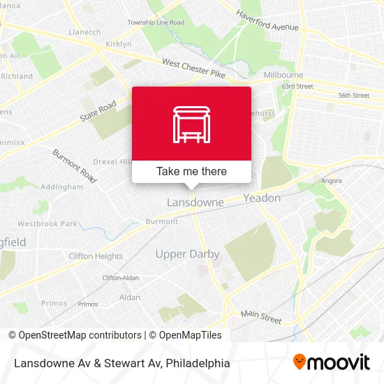 Lansdowne Av & Stewart Av map