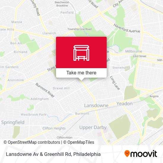 Lansdowne Av & Greenhill Rd map