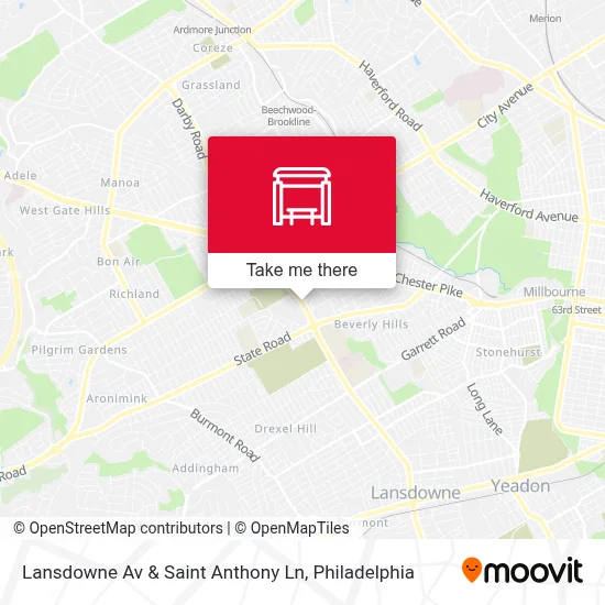 Lansdowne Av & Saint Anthony Ln map