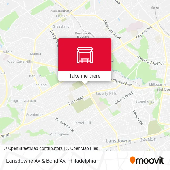 Lansdowne Av & Bond Av map