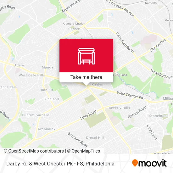 Darby Rd & West Chester Pk - FS map