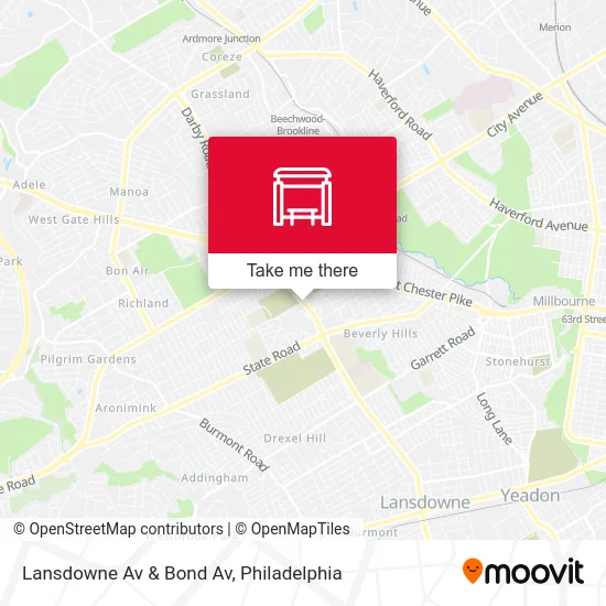 Lansdowne Av & Bond Av map