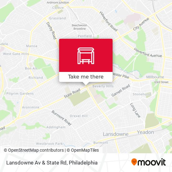 Mapa de Lansdowne Av & State Rd