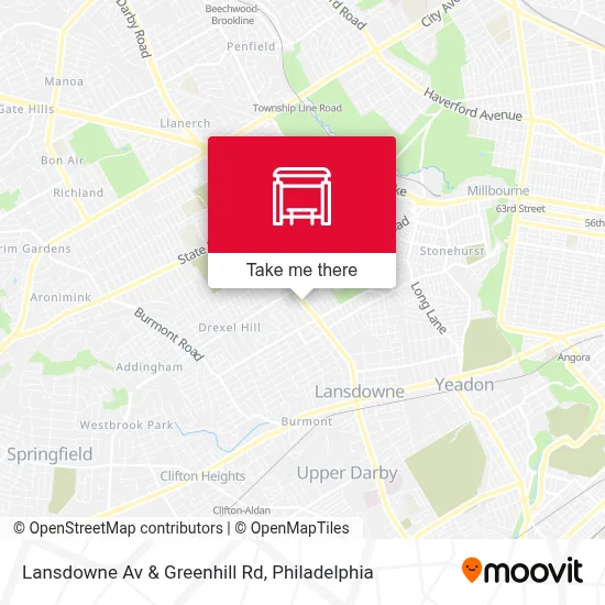 Lansdowne Av & Greenhill Rd map