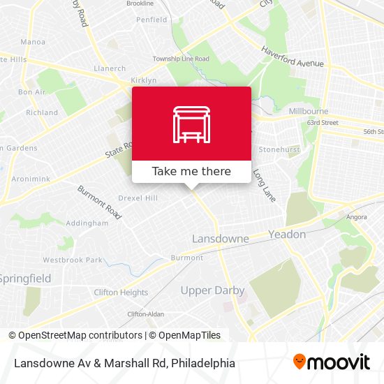 Mapa de Lansdowne Av & Marshall Rd