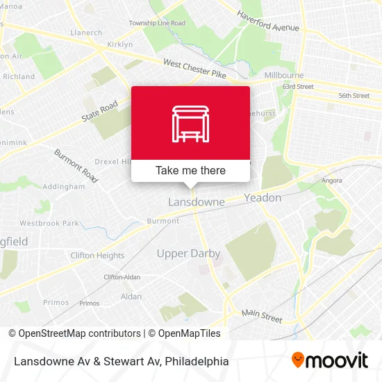 Lansdowne Av & Stewart Av map