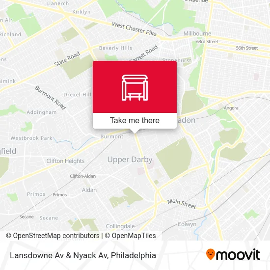 Lansdowne Av & Nyack Av map