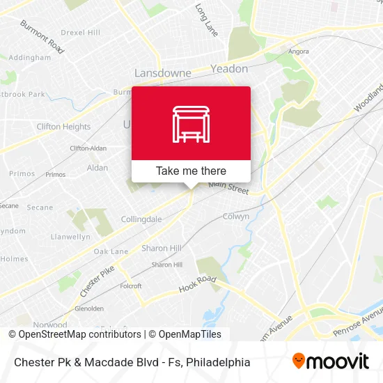Mapa de Chester Pk & Macdade Blvd - Fs