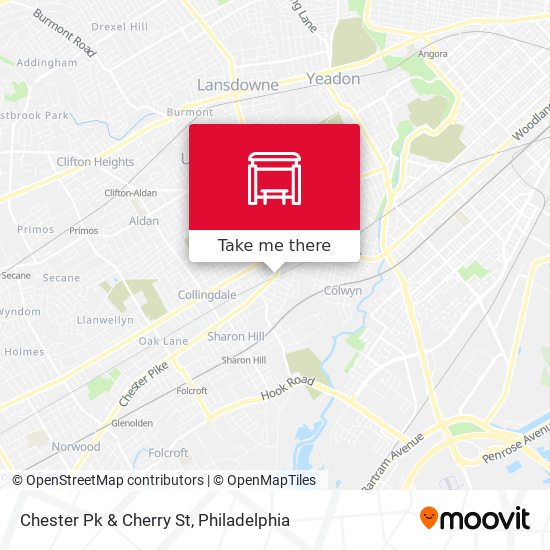 Chester Pk & Cherry St map