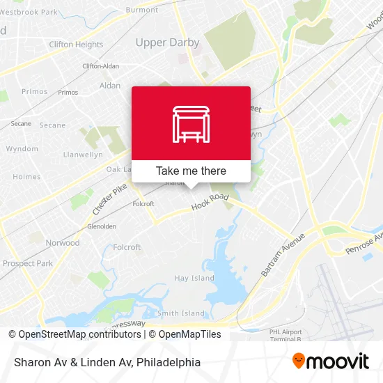 Sharon Av & Linden Av map