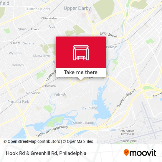 Hook Rd & Greenhill Rd map