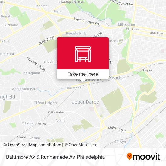 Baltimore Av & Runnemede Av map